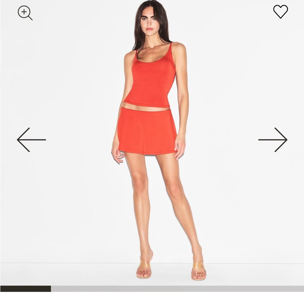 SKIMS Fiery Red Mini Skirt